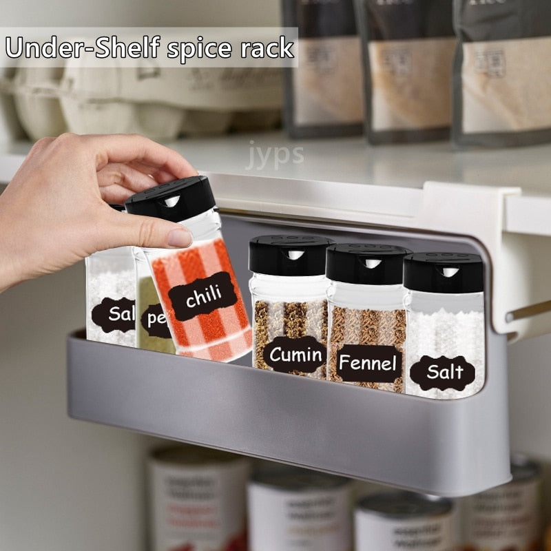 Wall-Mounted Kitchen Spice Rack