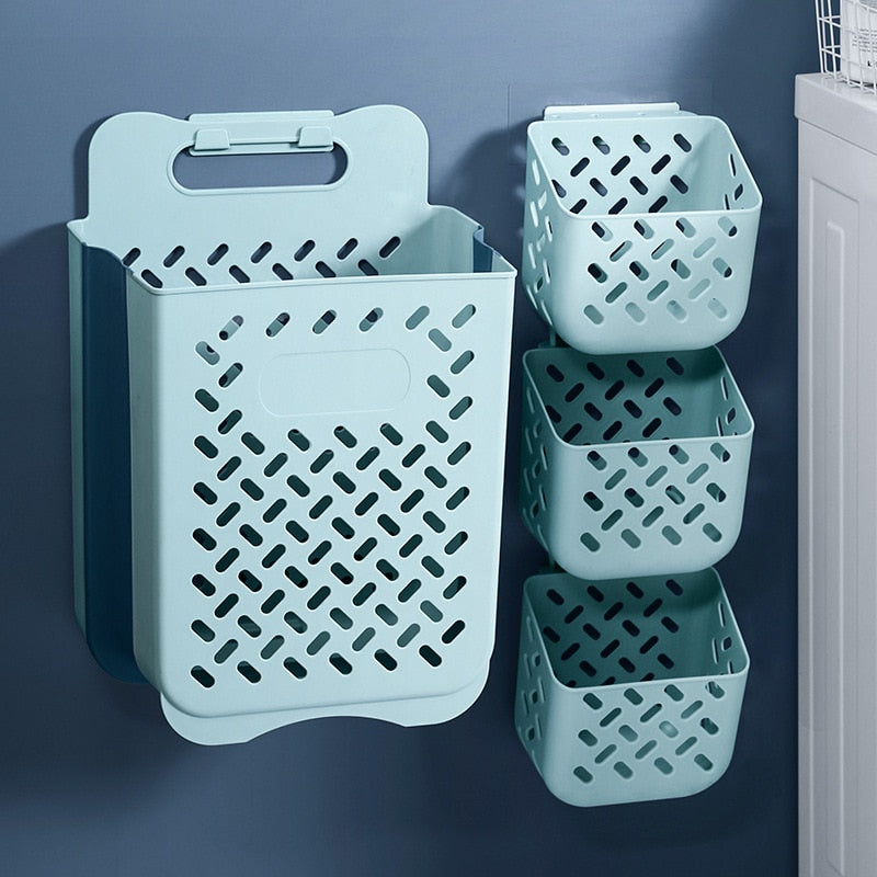 Mountable-Foldable Laundry Basket