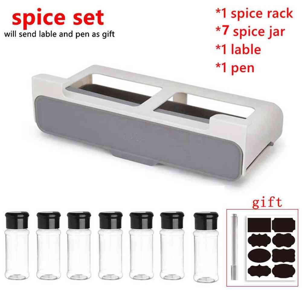 Wall-Mounted Kitchen Spice Rack