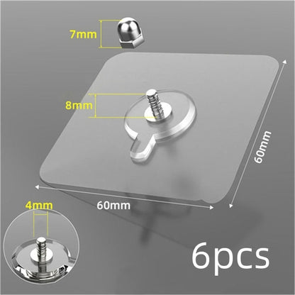 Adhesive Screw Hook (6 Pieces)