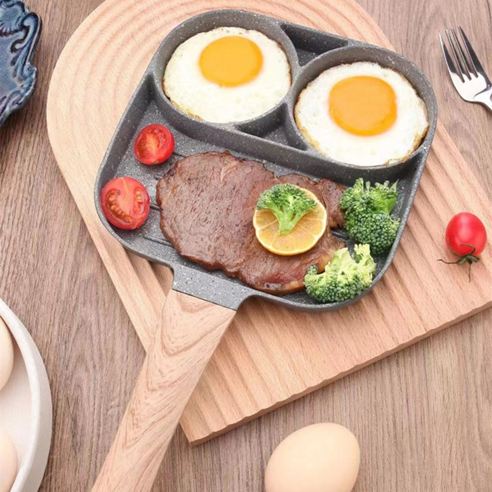 2/4-Hole Frying Pot Pan Thickened Omelet Pan Non-stick Egg Pancake Steak  Pan Cooking Egg Ham Pans Dual Purpose Cookware Pan