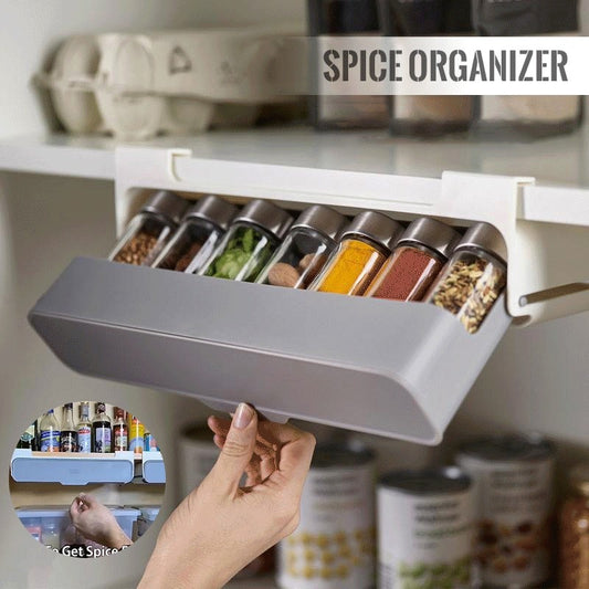 Wall-Mounted Kitchen Spice Rack